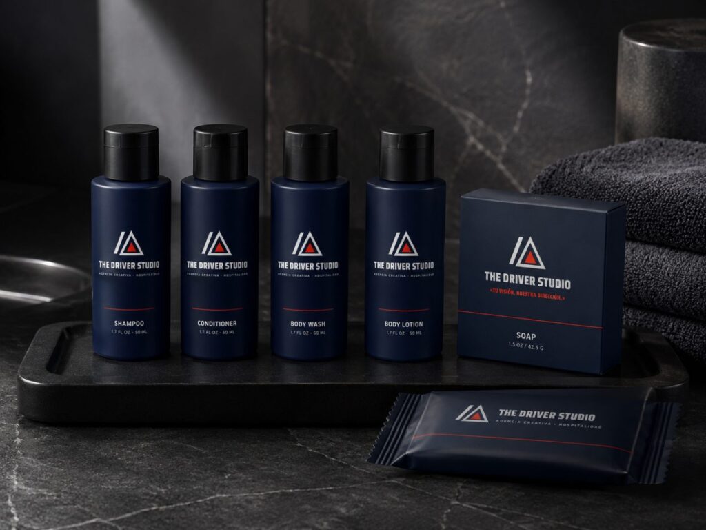 Amenidades de baño · exploración de marca The Driver Studio